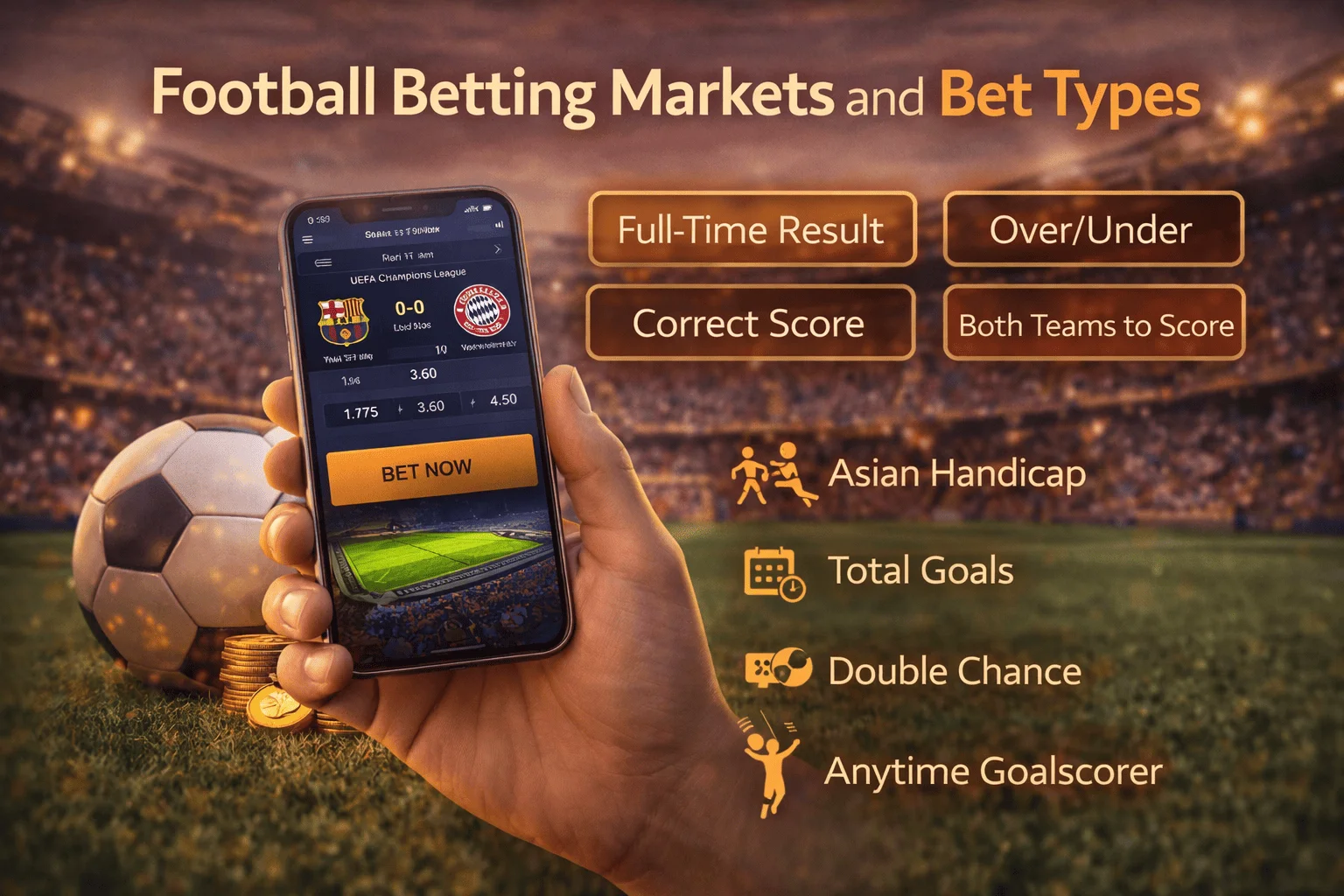 Football Betting Markets and Bet Types