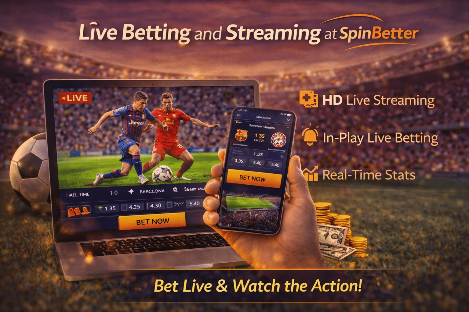 Live Betting and Streaming at Spinbetter
