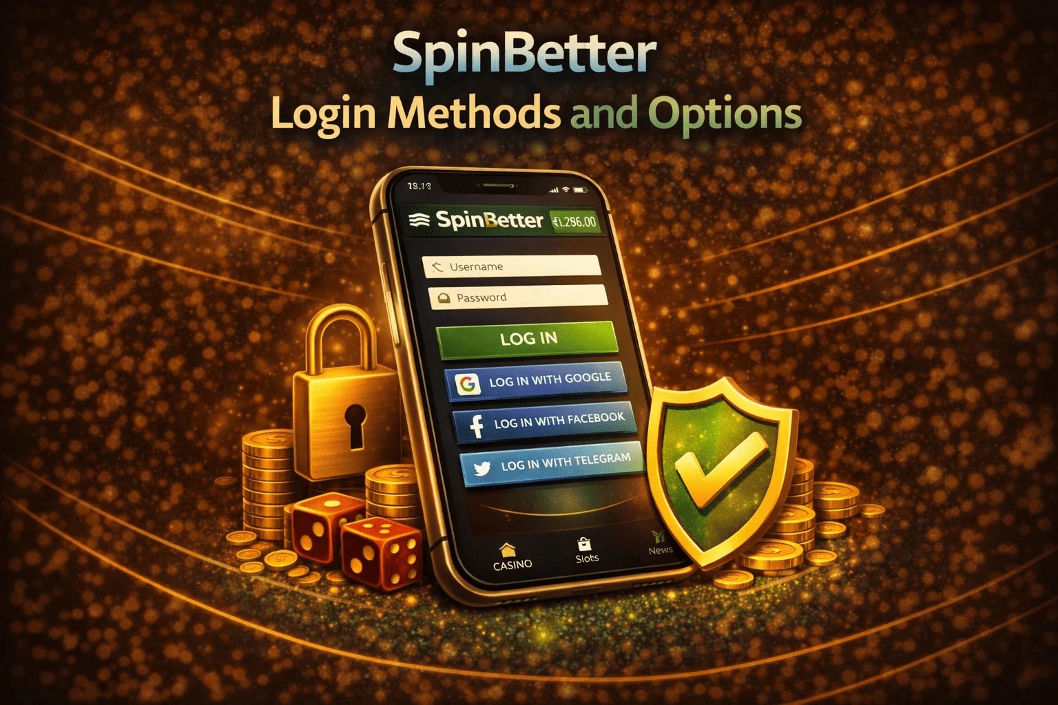 SpinBetter Login Methods and Options