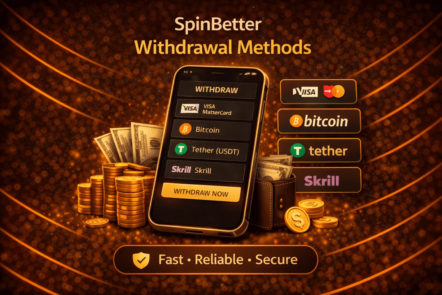 SpinBetter Withdrawal Methods