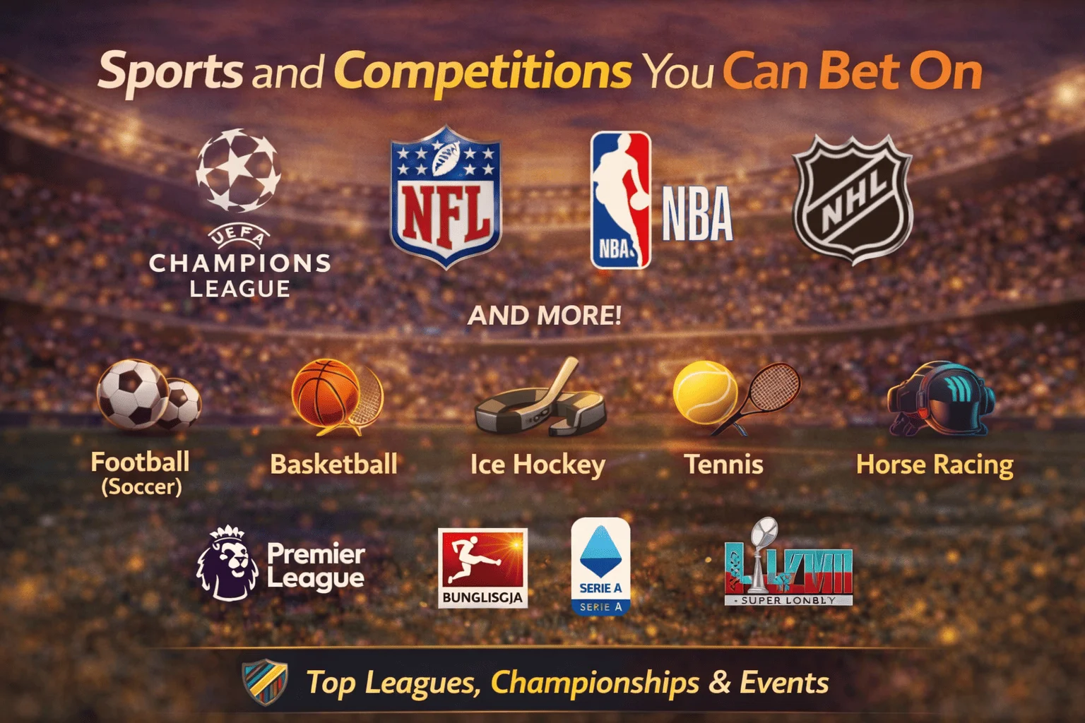 Sports and Competitions You Can Bet On