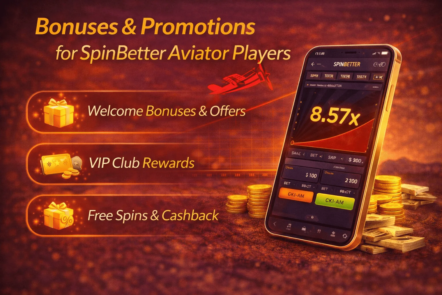 Bonuses & Promotions for SpinBetter Aviator Players