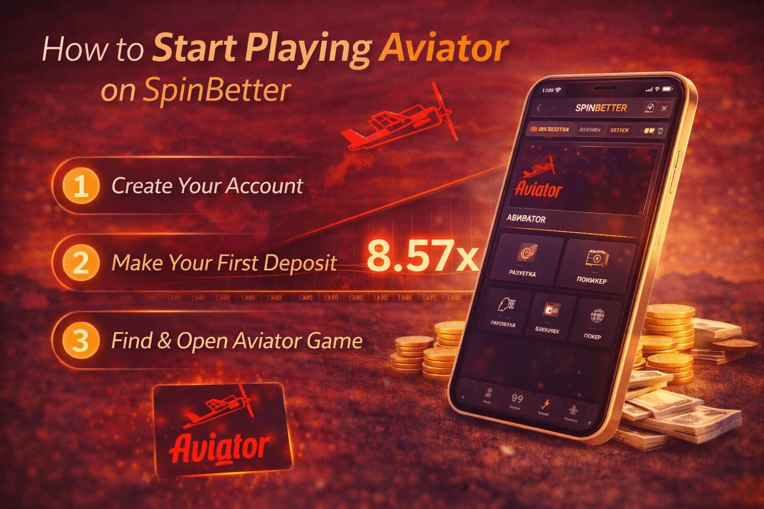 How to Start Playing Aviator on SpinBetter