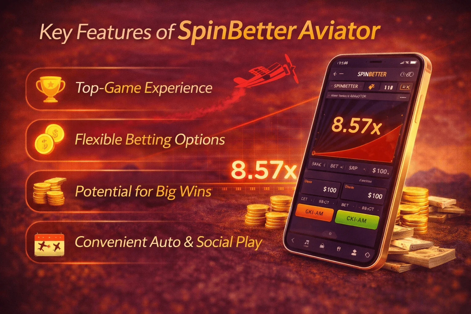 Key Features of SpinBetter Aviator