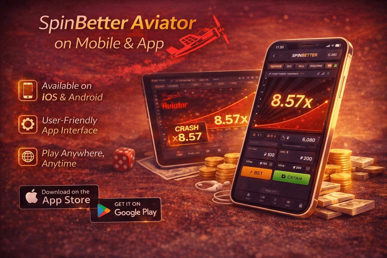 SpinBetter Aviator on Mobile & App